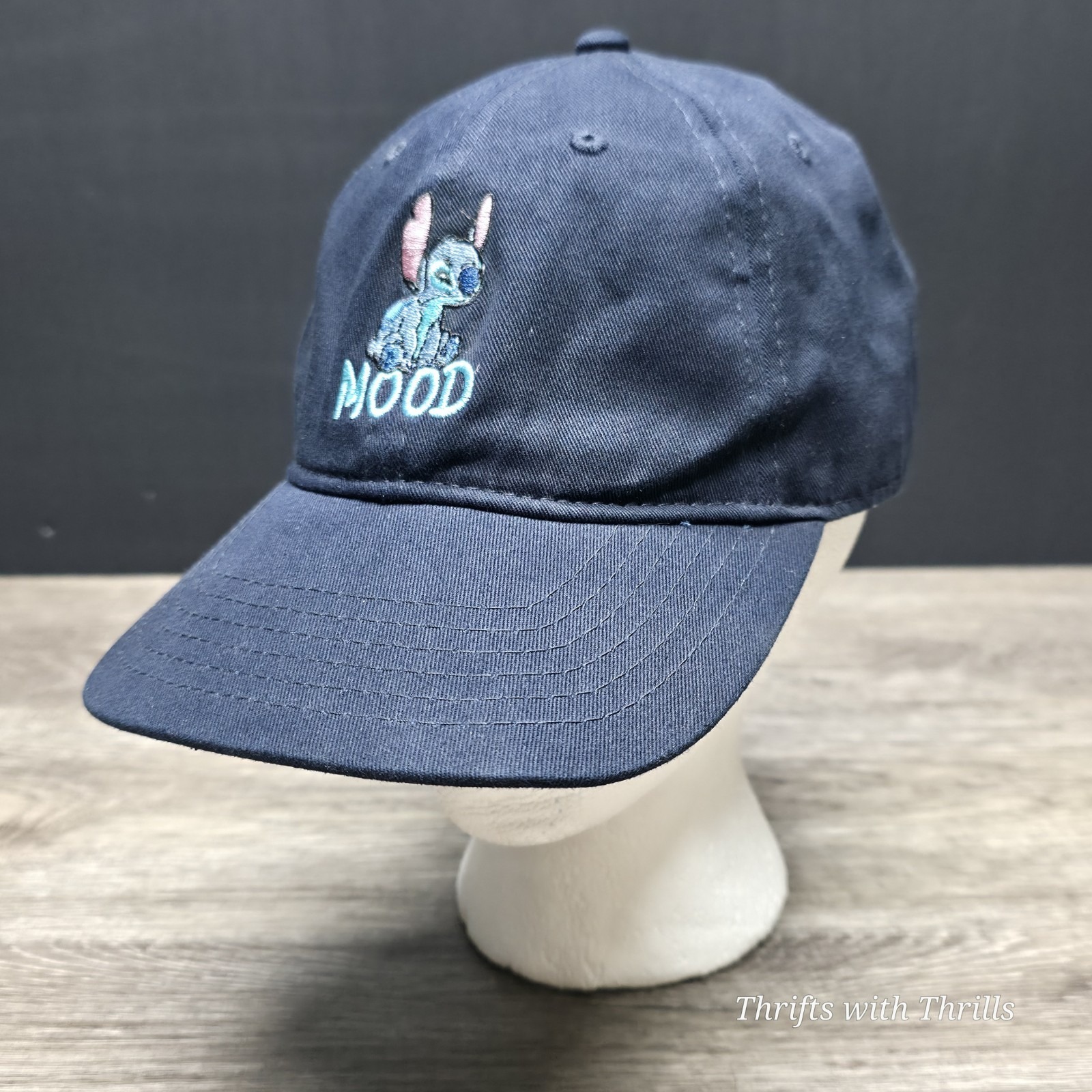 Disney Lilo Stitch Baseball Hat  Blue Mood  Authentic One Size Adjustable Hat